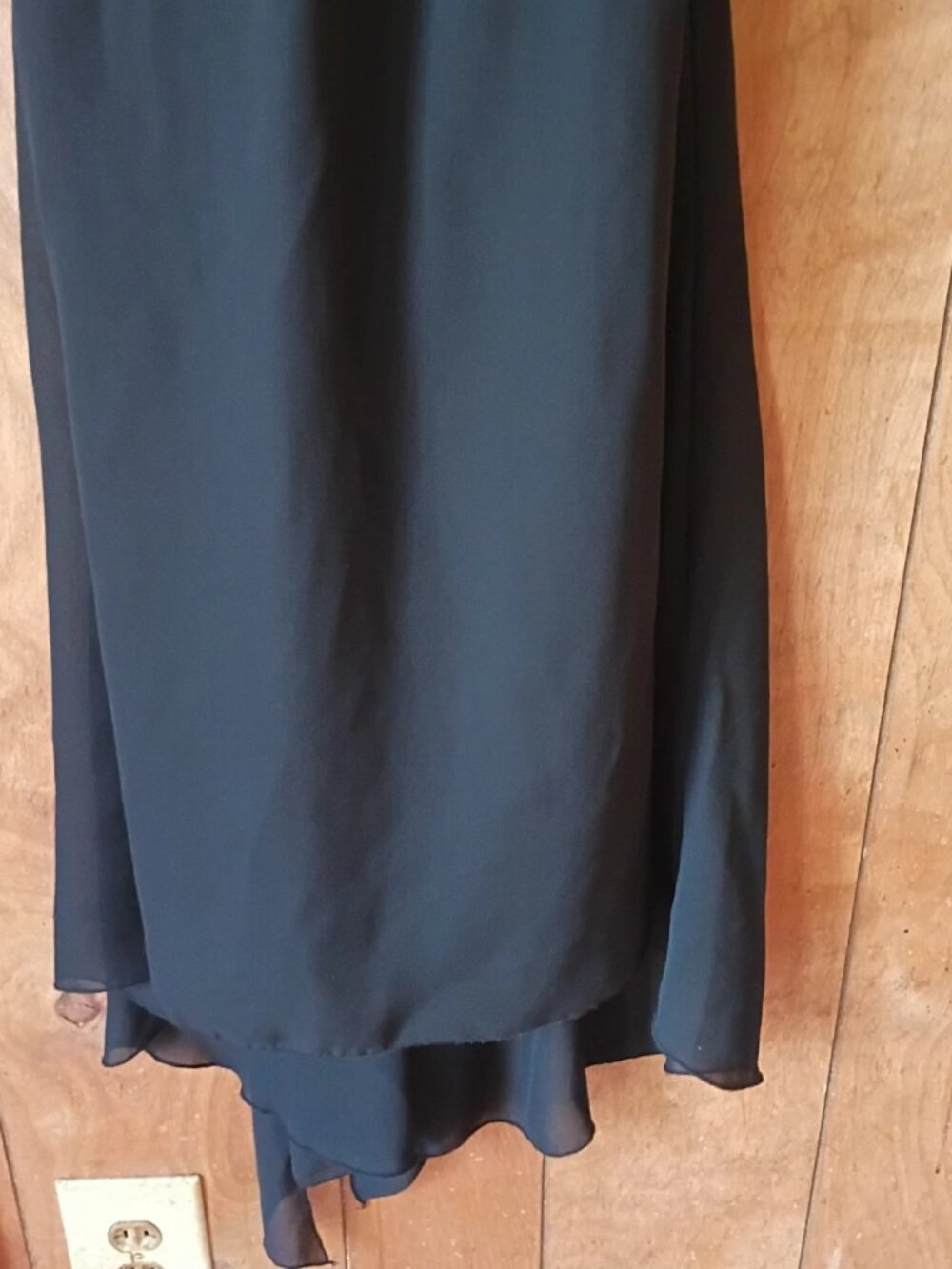 Rabbit Rabbit Rabbit Designs Black High-Low Midi Dress Size 16 Sleeveless - Picture 3 of 6